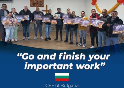 “Go and finish your important work” – CEF Bulgaria